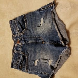 High-rise Jean shorts